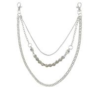 CHROMACRAFT Catena per Pantaloni con Elemento Teschio da 1 Pezzo, Catena per Pantaloni in Stile Punk, Accessori Gotici, Decorazioni per Abiti, Accessori per personalità della Moda