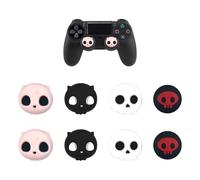 CHROMACRAFT Copritasti con Impugnatura A Forma di Teschio da 8 Pezzi, Copritasti in Silicone, Decorazioni per Console di Gioco, Accessori per Joystick per Console di Gioco