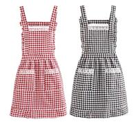 CHROMACRAFT Grembiuli Quadrati 2 Pezzi, Antiolio per Cucina, Classici Retro