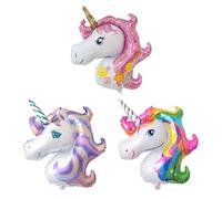 CHROMACRAFT Palloncini con Animali dei Cartoni Animati da 3 Pezzi, Simpatici Palloncini in Foglio di Alluminio, Palloncini per Bambini, Decorazioni per Feste, Palloncini dal Design Creativo