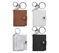 CHROMACRAFT Portachiavi Mini Album Fotografico 4 Pezzi, Portachiavi Personalizzato, Portachiavi Tascabile, Album Fotografico Portatile, Regalo per Famiglia E Coppie