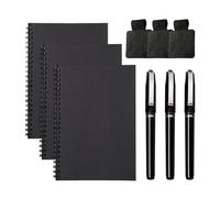 CHROMACRAFT Quaderni da 3 Pezzi, Clip per Penna da 3 Pezzi E Penne Gel da 3 Pezzi, Quaderni Semplici, Forniture per L'Apprendimento E L'Ufficio, Strumenti di Scrittura