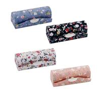 CHROMACRAFT - Scatola per rossetti con stampa floreale da 4 pezzi, con specchio, retrò, portatile, multicolore, unisex, uso quotidiano, da viaggio, regalo