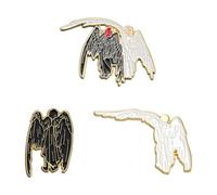 CHROMACRAFT Spille Angelo E Diavolo 3 Pezzi, Spille dal Design Creativo, Spille Personalizzate alla Moda, Spille in Metallo, Accessori di Abbigliamento