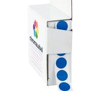 ChromaLabel Etichette rotonde da 0,50 pollici Adesivi con codice colore permanente 1000 etichette per dispenser Scatola blu scuro