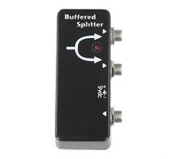 Chromatic Tuner Buffer Splitter Pedale Metallo per Chitarra Elettrica Effetti Chiaro Nero