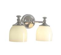 Chrome Bagno Vanity Light Fixtures, Parete D'Argento Applique con Vetro Bianco Ombra, Metà Del Secolo Moderno Wall Light Over Mirror, Hardwired Wall Lighting Fixture per Cucina Corridoio Camera da Le