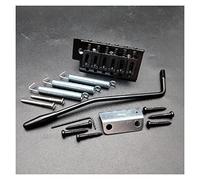 Chrome/Black A Set 6 String Skin Self Flat Symy Tremolo Bridge System Per Chitarra Elettrica Sostituzione delle parti ponte (Color : Black)