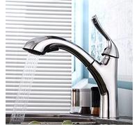 Chrome/Black Color Pull out Spray Head Kitchen Faucet Hot And Cold Water 360 Rotate Kitchen Sink Taps Stream Sprayer 2 Function Spout Sink Mixer Tap,Chrome