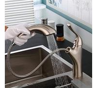 Chrome/Black Color Pull out Spray Head Kitchen Faucet Hot And Cold Water 360 Rotate Kitchen Sink Taps Stream Sprayer 2 Function Spout Sink Mixer Tap,Brushed Nickel