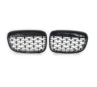 Chrome Black Diamond Car Rene Grille Grill 1 Paio Outdoor Anti-resistenza Parti Di Riparazione Per BMW Per 1 Serie F20 F21 2011-2014 Griglia Anteriore(Nero)