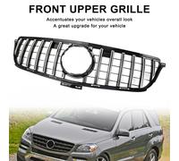 Chrome Black Front Grille Grill Per Benz W166 ML350 400 550 2012-15 GTR Style S1