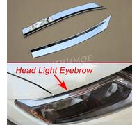 Chrome Car Front Head Light lampada copertura del sopracciglio Trim per Nissan X-Trail T32 Rogue 2014 2015 2016 decorazione del faro esterno