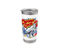 Chrome Cock Robot Gallo Pop Art Design Bicchiere termico in acciaio inox doppia parete