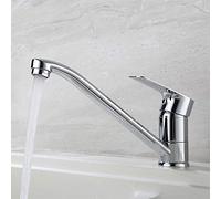 Chrome Kitchen Faucet Sink Water Faucet Brass Mixer Crane 360 Degree Rotating Deck Mounted Cold&Hot Kitchen Mixer Taps,Chrome
