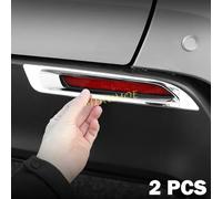 Chrome Posteriore Della Luce di Nebbia Copertura Paraurti Riflettore Surround Per Subaru Solterra Toyota bZ4X 2023 2024 2025