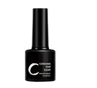 Chrome Powder top coat - 7 ml indurimento sotto lampada a LED staccabile, top coat per unghie naturali e unghie finte | per donna e design delle unghie
