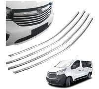 CHROMEMASTER | Compatibile con Opel Vivaro 2014-2019 | Profili per Griglia Anteriore; Modanature per Griglia del Radiatore; Acciaio inossidabile Lucidato | Nuovo, Attraente Aspetto dell'Auto