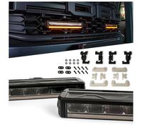 CHROMEMASTER | Due Luci LED Integrate nella Griglia Compatibili con Ford Ranger Raptor 2022+ ; 2x Luci Diurne a Barra LED Strands Firefly 10’’; Omologazione E, 12-24V DC; 3 Modalità di Illuminazione