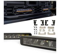 CHROMEMASTER | Due Luci LED Integrate nella Griglia Compatibili con Ford Ranger Raptor 2022+ ; 2x Luci Diurne a Barra LED BLACK SERIES 11,2"; Omologazione E, 12-24V DC ; 3 Modalità di Illuminazione