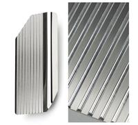 CHROMEMASTER | Poggiapiede Auto in Acciaio Inox - Piastra Antiscivolo per il Piede, Compatibile con Citroen Berlingo 2018+ ; Accessorio Auto: Piastra Poggiapiedi Protettiva e Decorativa