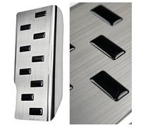 CHROMEMASTER | Poggiapiede Auto in Acciaio Inox - Piastra Antiscivolo per il Piede, Compatibile con Skoda Scala 5D Hatchback 2019+ ; Accessorio Auto: Piastra Poggiapiedi Protettiva e Decorativa