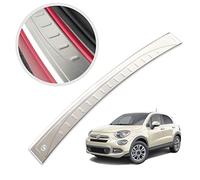 Chromemaster | Protezione Paraurti Posteriore Compatibile Con Fiat 500X Dal 2014- | Acciaio Inossidabile INOX Spazzolato, Argento Opaco | Protegge La Vernice