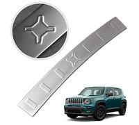Chromemaster | Protezione Paraurti Posteriore Compatibile Con Jeep Renegade Dal 2014 | Acciaio Inossidabile INOX Spazzolato, Argento Opaco | Protegge La Vernice