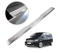 Chromemaster | Protezione paraurti Posteriore | Compatibile con Mercedes W639 2003-2014 | Acciaio inossidabile INOX spazzolato, Argento opaco | Protezione paraurti protegge la vernice del paraurti