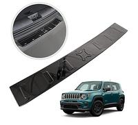 Chromemaster | Protezione Posteriore Compatibile con Jeep Renegade dal 2014- | Acciaio INOX Lucido, Grafite Lucida | Protegge la Vernice del Paraurti dai Graffi