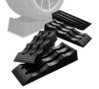 CHROMEMASTER | Rampe per Case Mobili, Camper, Roulotte; Cunei Livellatori Camper; 4 Pezzi in Dotazione | Rampe Livellatrici per Auto; Portata Fino a 4 Tonnellate; Robusto Materiale Plastico