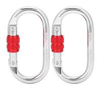 Chroming Mountaineering O Gancio di Sicurezza Outdoor Rock Climbing Carabiner Fibbia per Campeggio Escursionismo Portachiavi 2PCS