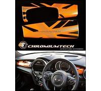 Chromiumtech cruscotto Pannello di Rivestimento coperture a Quadri dpc-mk3-l-ujor Union Jack per Modelli con Guida a Sinistra, Arancione/Nero