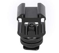 Chromlives - Adattatore per scarpe a freddo, attacco flash su 1/4 1/4" Dual Layer Screw Cold Shoe Hot Adapter Stack, One for Three Multifunzione Socket, Fill Light Stand Camera