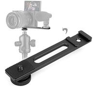 ChromLives Barra di estensione della staffa per slitta fredda, estensione hot shoe, supporto microfono con vite treppiede da 1/4 '' compatibile con fotocamera mirrorless vlogging Sony A6400 6300 6500