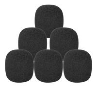 ChromLives - Parabrezza per SM57, confezione da 6 filtri antipop per microfono compatibile con Shure SM57, copertura di ricambio in schiuma per microfono Shure SM57, per riduzione del rumore, nero