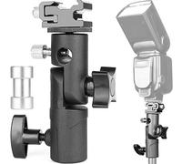 ChromLives Staffa Flash Camera Flash Supporto per Luce Supporto per Ombrellino Supporto per Flash Supporto per Slitta Speedlite Tipo E per Canon Nikon Pentax Olympus Nissin Metz Speedlite Flash