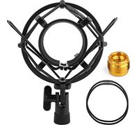 ChromLives Supporto per microfono a scossa, supporto per microfono AT2020, supporto per microfono da 48 mm a 54 mm di diametro da studio