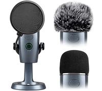 ChromLives Yeti Nano Filtro Pop per Microfono, Copertura per Microfono Compatibile con Blue Yeti Nano, Set da 3 in 1: Copertura in Schiuma Antivento per Microfono + Copertura Antivento in Finta
