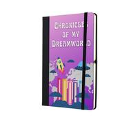 Chronicles of My Dreamworld | Diario spaziale a tema fantasy con design UFO (note-ds23-dreamworldrg)