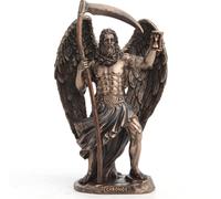 Chronos: Dio greco del tempo (statua in bronzo fuso a freddo e resina 18,5 cm...