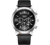 CHRONOS - Orologio da polso da uomo, analogico, esclusivo, alla moda, casual, elegante, formale, per lavoro, gioventù, con calendario, cinturino in acciaio inox, fibbia regolabile, chiusura di