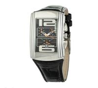 Chronotech Black Leather Dress Watch