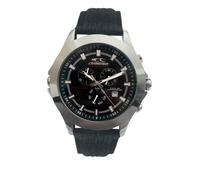 Chronotech Black Leather Dress Watch