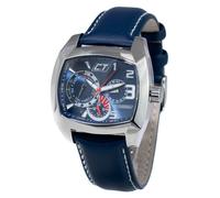 Chronotech Blue Leather Dress Watch