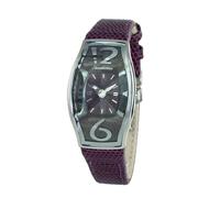 Chronotech Purple Leather Dress Watch