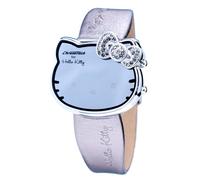 Chronotech Silver Leather Digital Watch