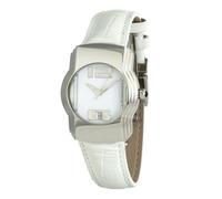 Chronotech White Leather Dress Watch
