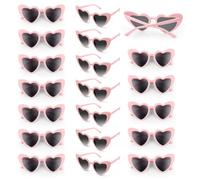 CHRORINE 6/10/20 occhiali da sole a forma di cuore, per feste, addio al nubilato, da donna, per matrimoni, damigelle d'onore, accessori regalo, Colore: rosa., 6.02"