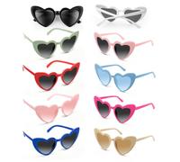 CHRORINE 6/10/20 occhiali da sole a forma di cuore, per feste, addio al nubilato, da donna, per matrimoni, damigelle d'onore, accessori regalo, Colori misti., 6.02"